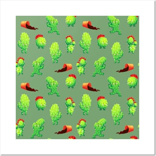 Cactus Pattern Posters and Art